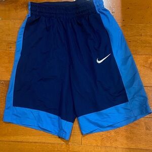 Nike Men's Navy and Light Blue Athletic Shorts